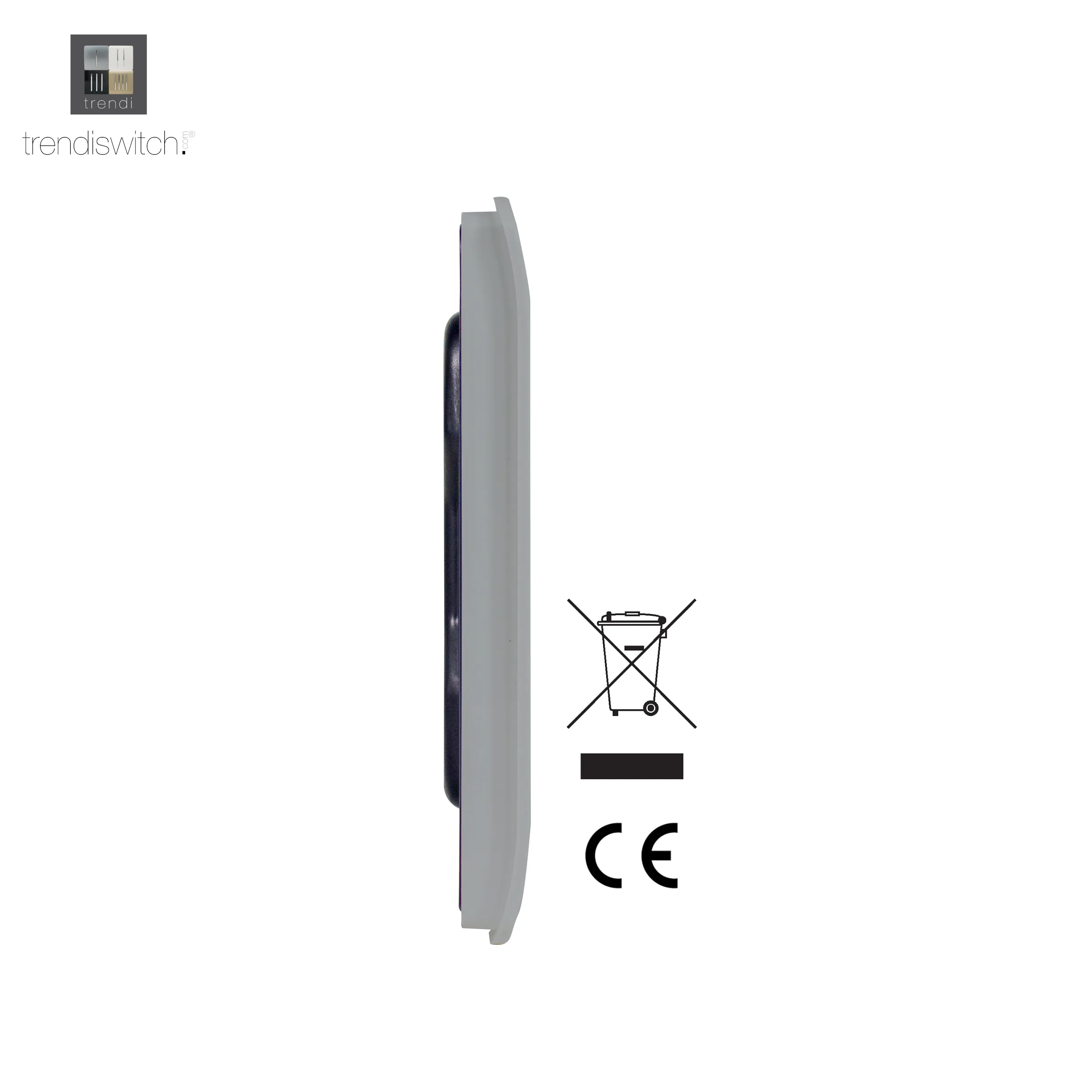 1 Gang Blanking Plate Platinum Silver ART-BLKSI  Trendi Platinum Silver